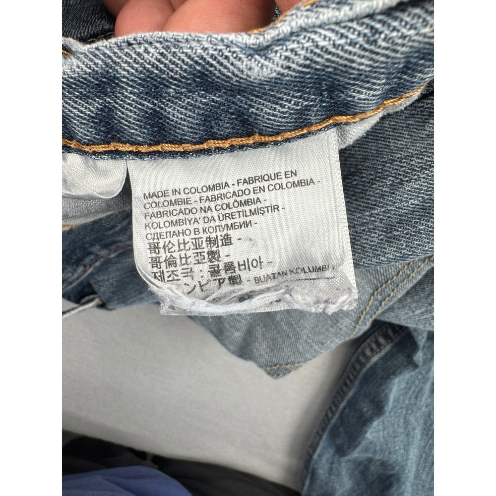 Distressed Levis 569 Loose Straight Leg Jeans Mens 34x32 (34x30) Blue Denim - Picture 11 of 16